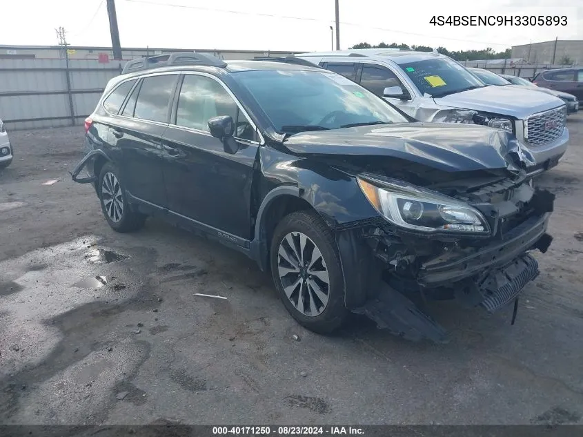 2017 Subaru Outback 3.6R Limited VIN: 4S4BSENC9H3305893 Lot: 40171250