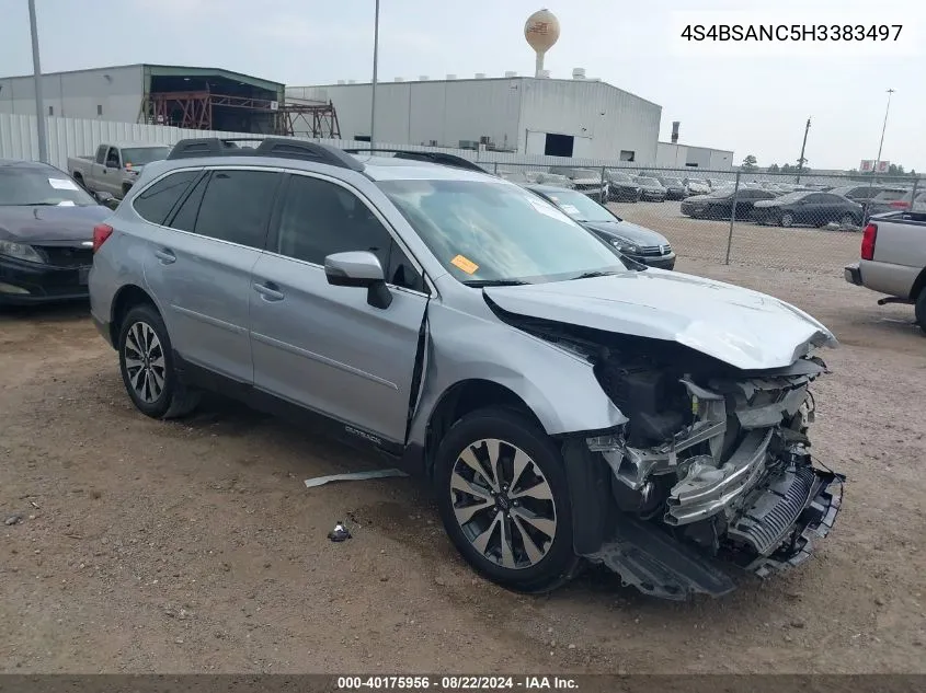 4S4BSANC5H3383497 2017 Subaru Outback 2.5I Limited