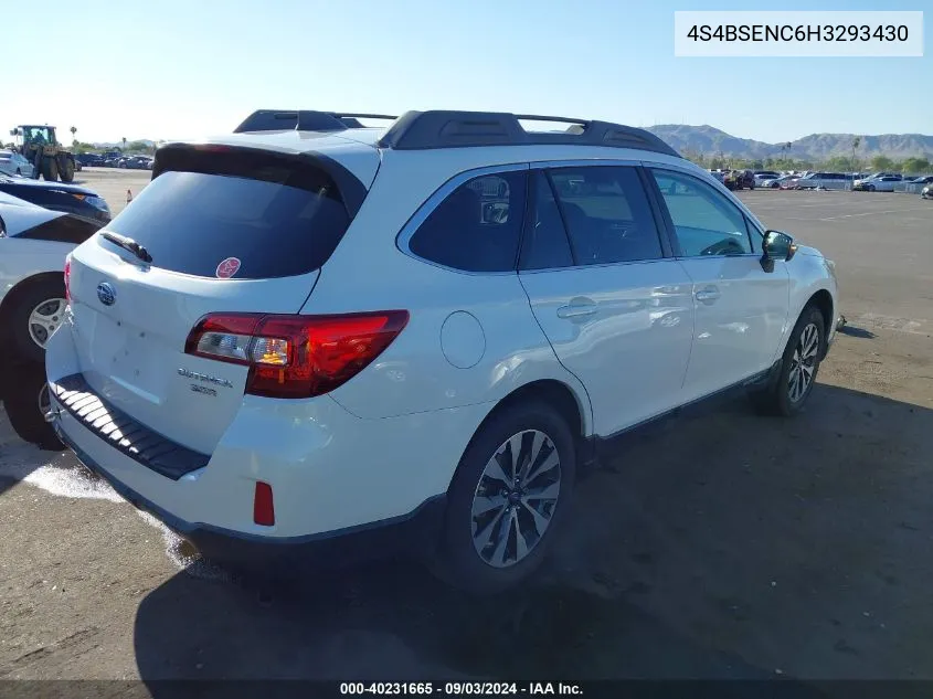 4S4BSENC6H3293430 2017 Subaru Outback 3.6R Limited