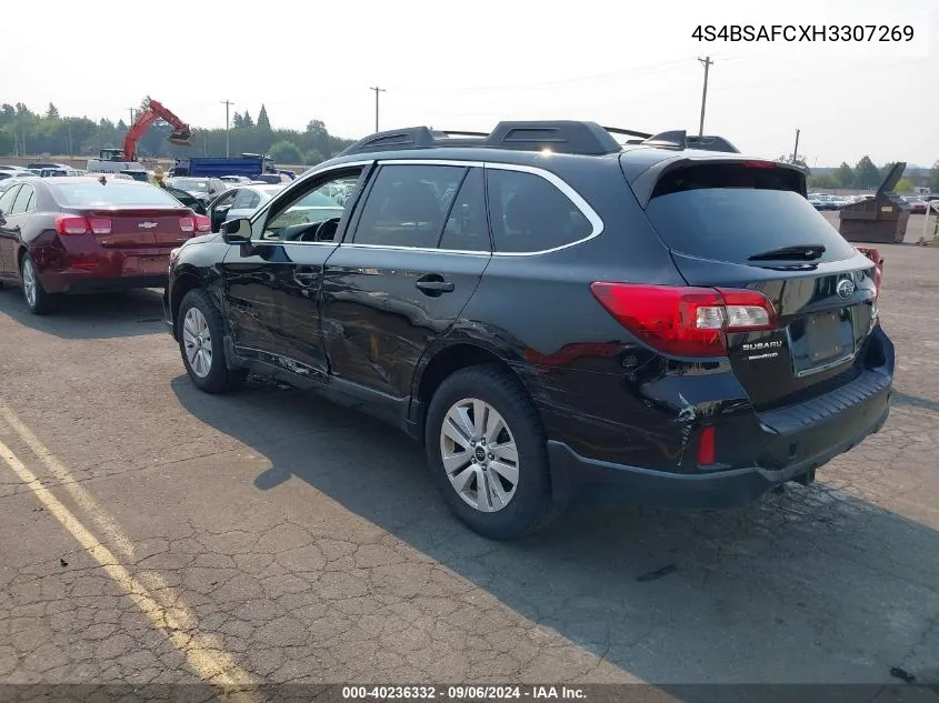 2017 Subaru Outback 2.5I Premium VIN: 4S4BSAFCXH3307269 Lot: 40236332