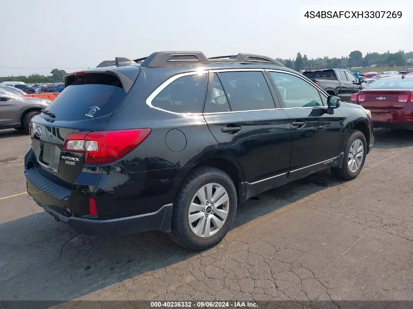 2017 Subaru Outback 2.5I Premium VIN: 4S4BSAFCXH3307269 Lot: 40236332