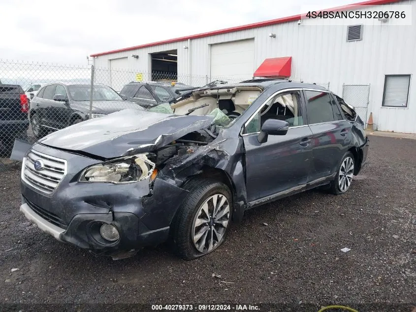 4S4BSANC5H3206786 2017 Subaru Outback 2.5I Limited