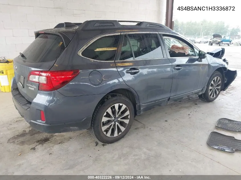 4S4BSANC1H3336872 2017 Subaru Outback 2.5I Limited