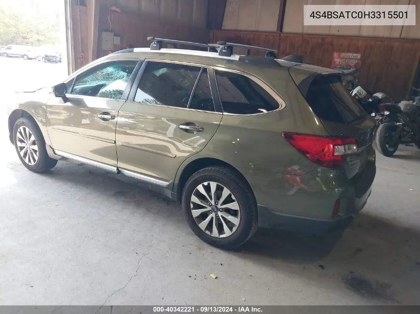 4S4BSATC0H3315501 2017 Subaru Outback 2.5I Touring