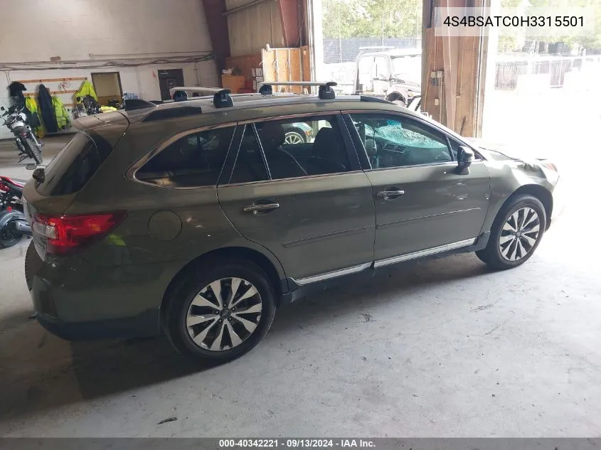 2017 Subaru Outback 2.5I Touring VIN: 4S4BSATC0H3315501 Lot: 40342221