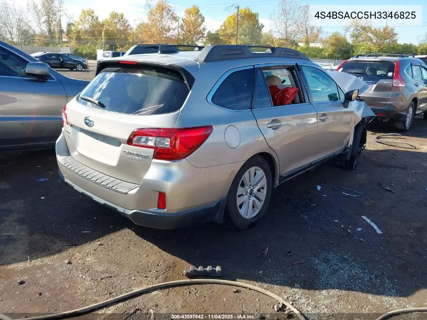 4S4BSACC5H3346825 2017 Subaru Outback 2.5I Premium
