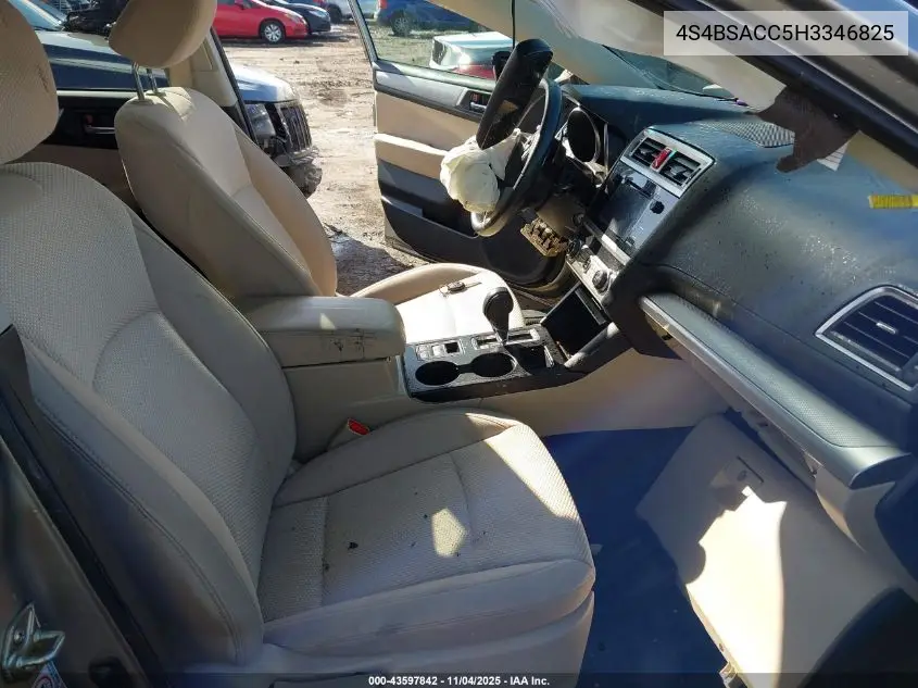 4S4BSACC5H3346825 2017 Subaru Outback 2.5I Premium