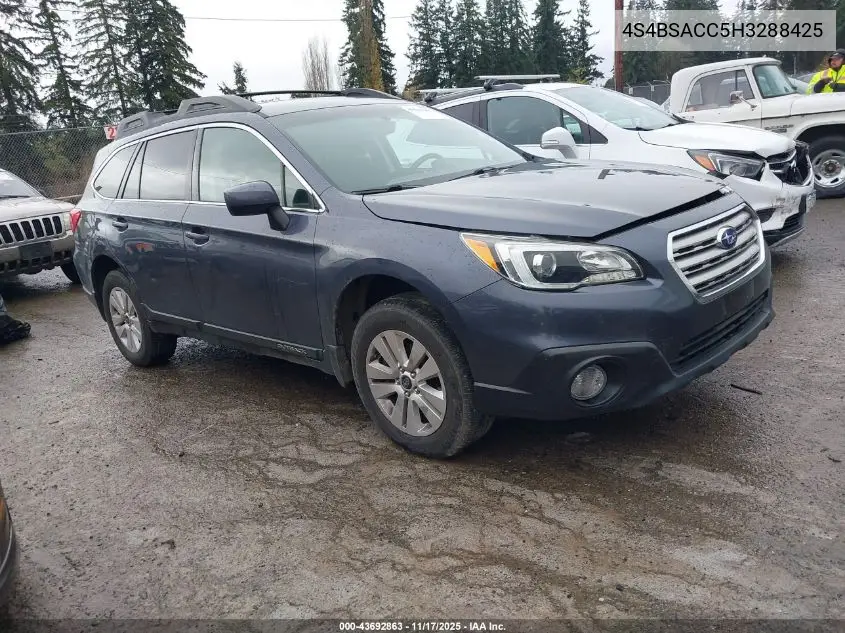 4S4BSACC5H3288425 2017 Subaru Outback 2.5I Premium