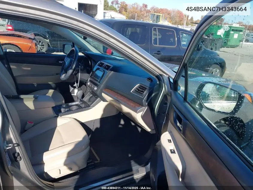 4S4BSANC7H3343664 2017 Subaru Outback 2.5I Limited