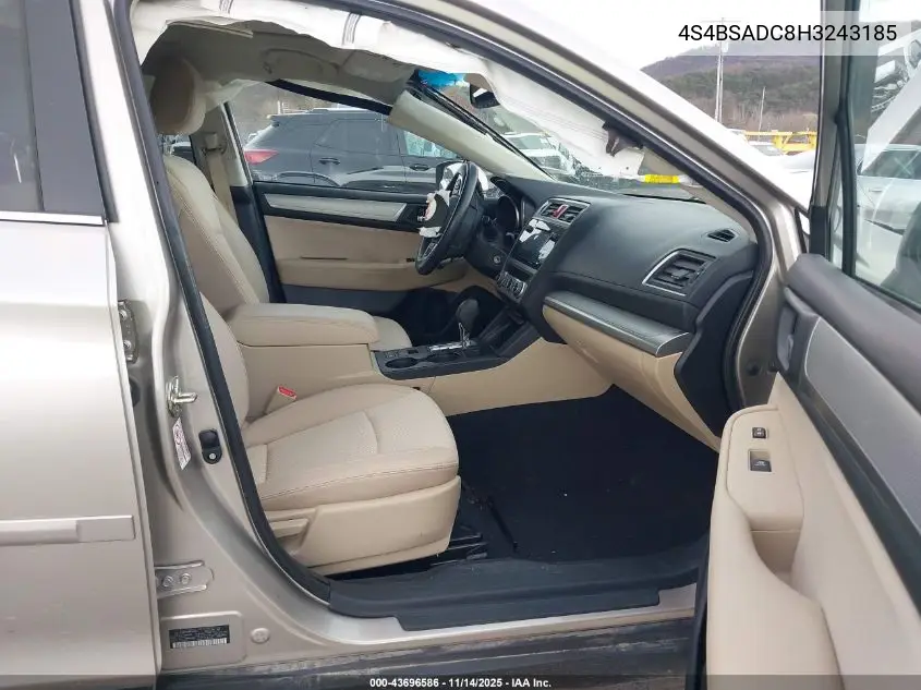4S4BSADC8H3243185 2017 Subaru Outback 2.5I Premium