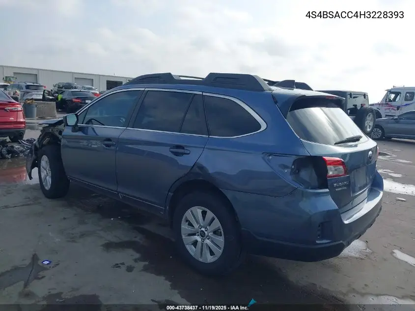 4S4BSACC4H3228393 2017 Subaru Outback 2.5I Premium