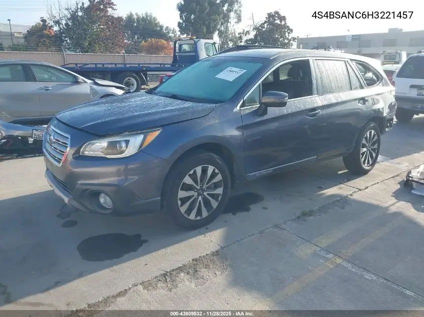 4S4BSANC6H3221457 2017 Subaru Outback 2.5I Limited