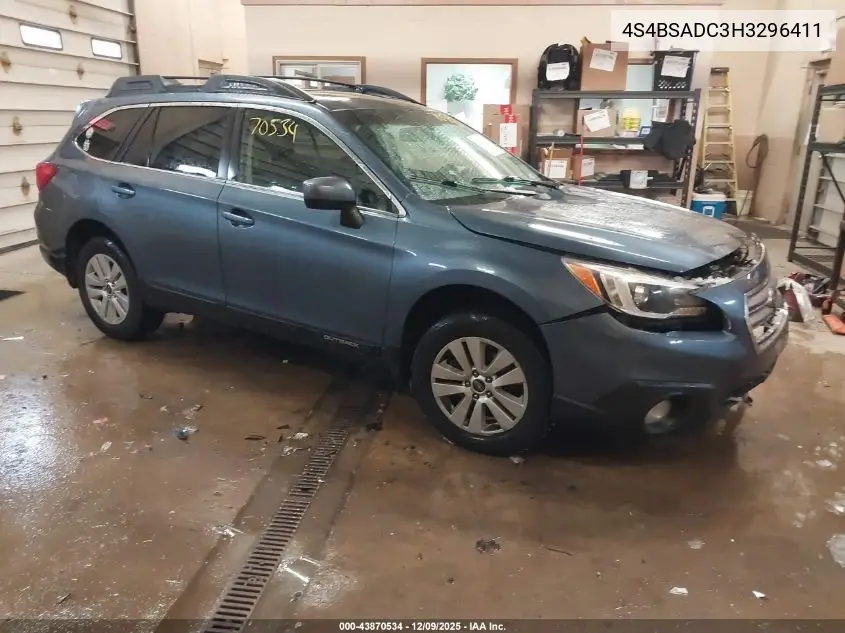 4S4BSADC3H3296411 2017 Subaru Outback 2.5I Premium