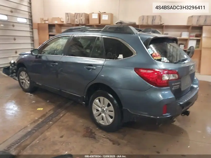 4S4BSADC3H3296411 2017 Subaru Outback 2.5I Premium
