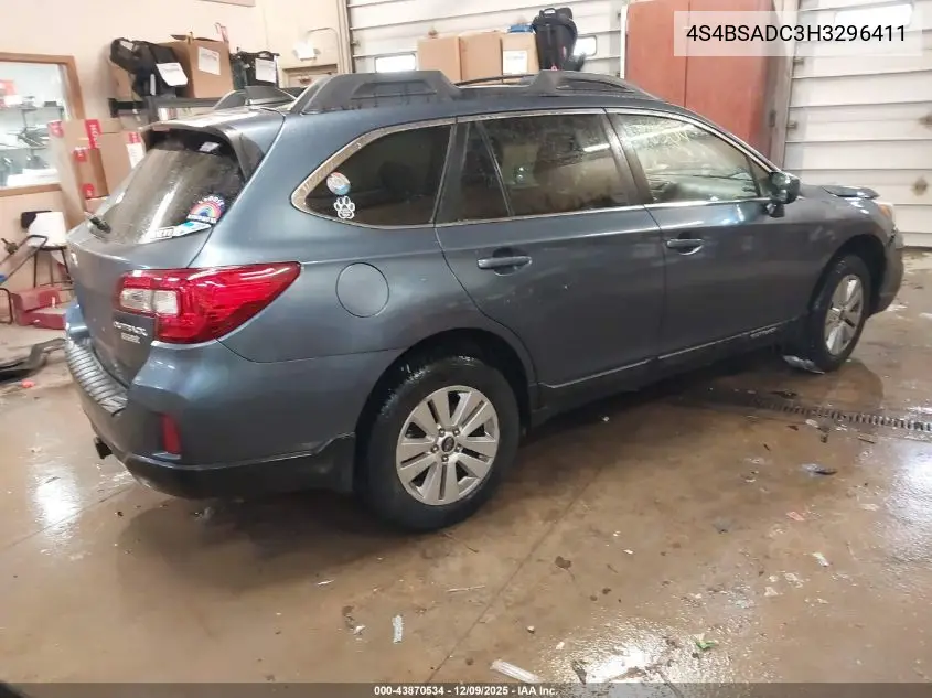 4S4BSADC3H3296411 2017 Subaru Outback 2.5I Premium