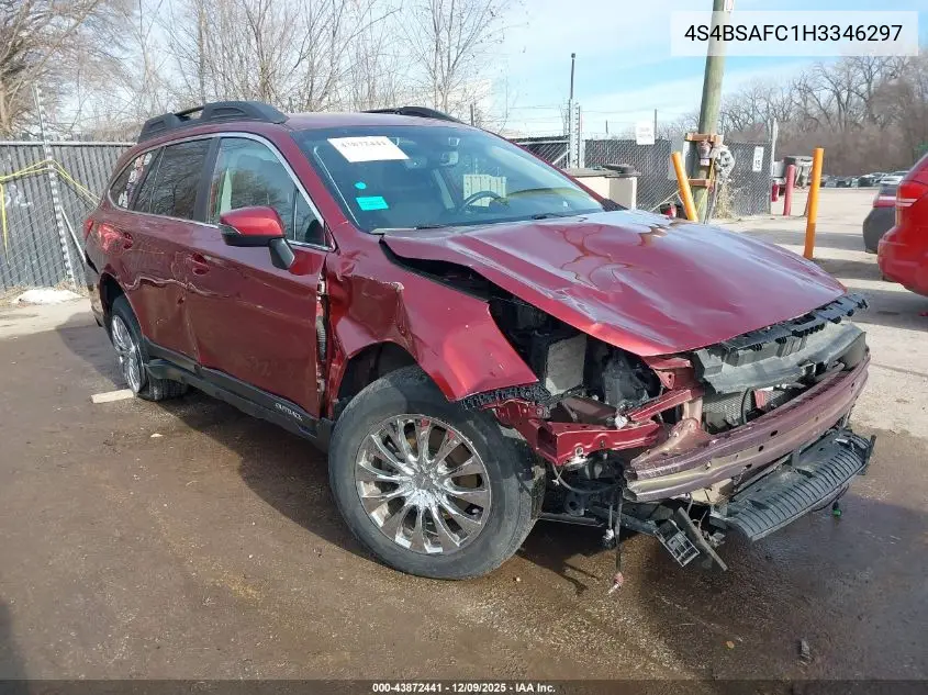 4S4BSAFC1H3346297 2017 Subaru Outback 2.5I Premium