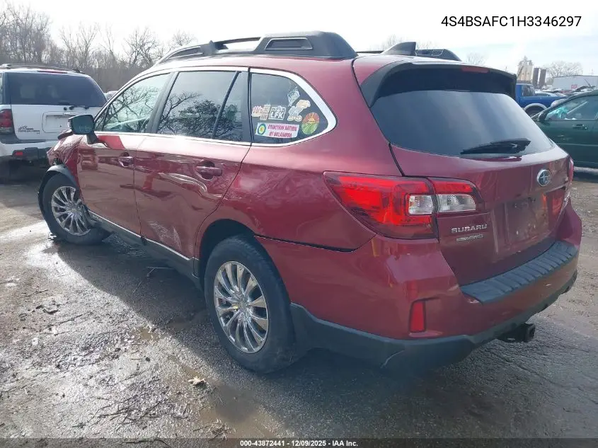 4S4BSAFC1H3346297 2017 Subaru Outback 2.5I Premium