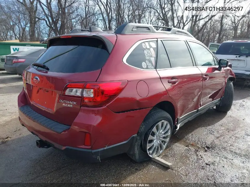 4S4BSAFC1H3346297 2017 Subaru Outback 2.5I Premium
