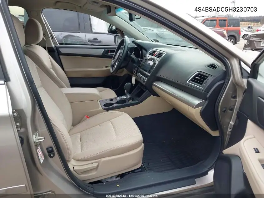 4S4BSADC5H3230703 2017 Subaru Outback 2.5I Premium