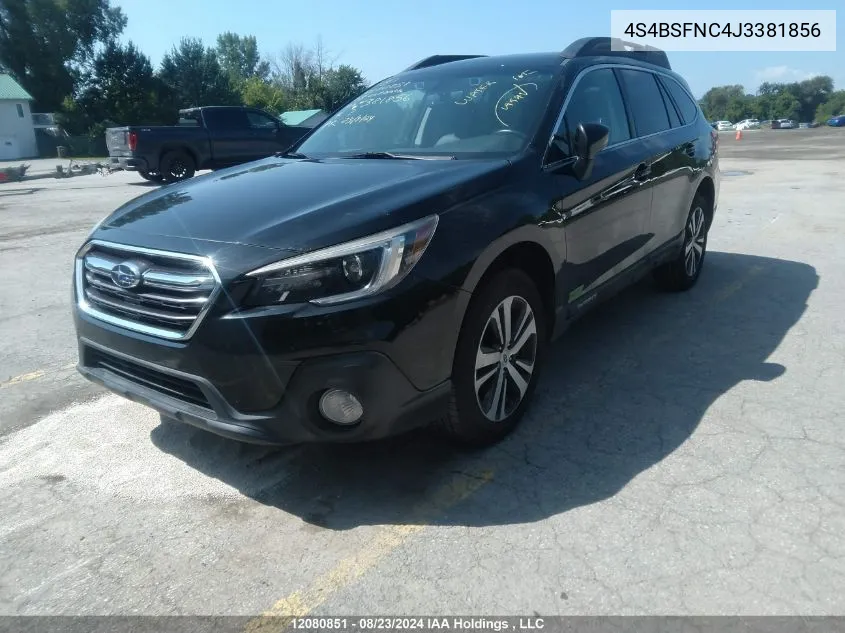 2018 Subaru Outback 3.6R Limited VIN: 4S4BSFNC4J3381856 Lot: 12080851