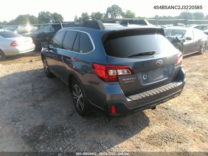 4S4BSANC2J3220585 2018 Subaru Outback 2.5I Limited