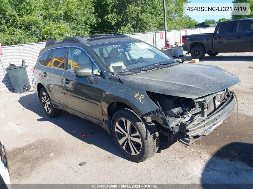 4S4BSENC4J3217419 2018 Subaru Outback 3.6R Limited