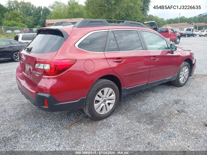 2018 Subaru Outback VIN: 454B5AFC1J3226635 Lot: 39900015