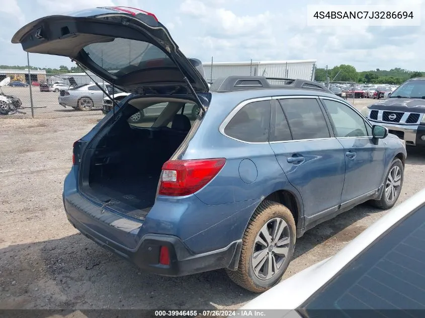 4S4BSANC7J3286694 2018 Subaru Outback 2.5I Limited