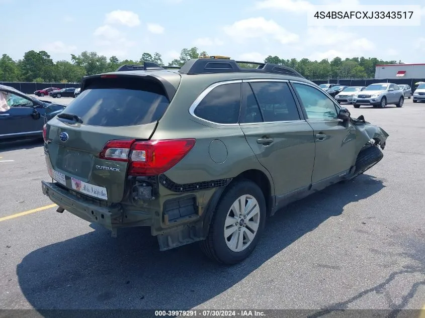 4S4BSAFCXJ3343517 2018 Subaru Outback 2.5I Premium