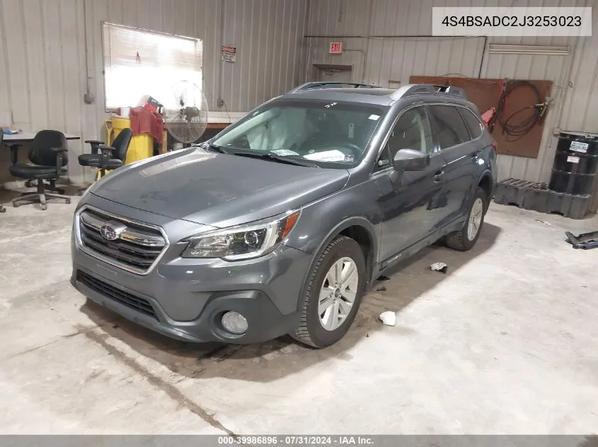 2018 Subaru Outback 2.5I Premium VIN: 4S4BSADC2J3253023 Lot: 39986896