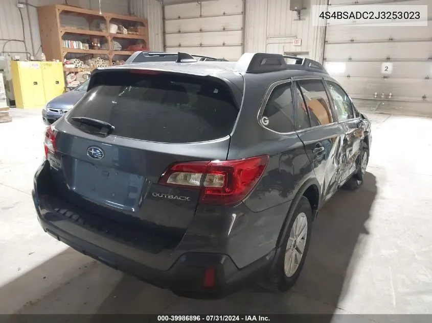 2018 Subaru Outback 2.5I Premium VIN: 4S4BSADC2J3253023 Lot: 39986896