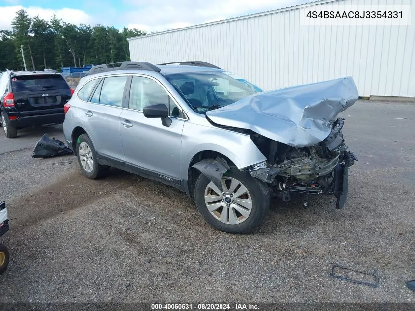 4S4BSAAC8J3354331 2018 Subaru Outback 2.5I