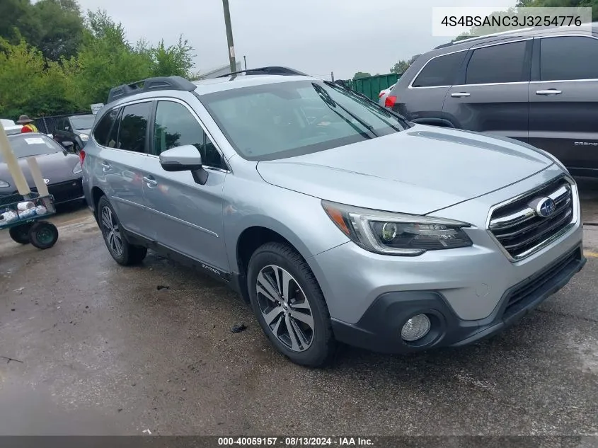 2018 Subaru Outback 2.5I Limited VIN: 4S4BSANC3J3254776 Lot: 40059157