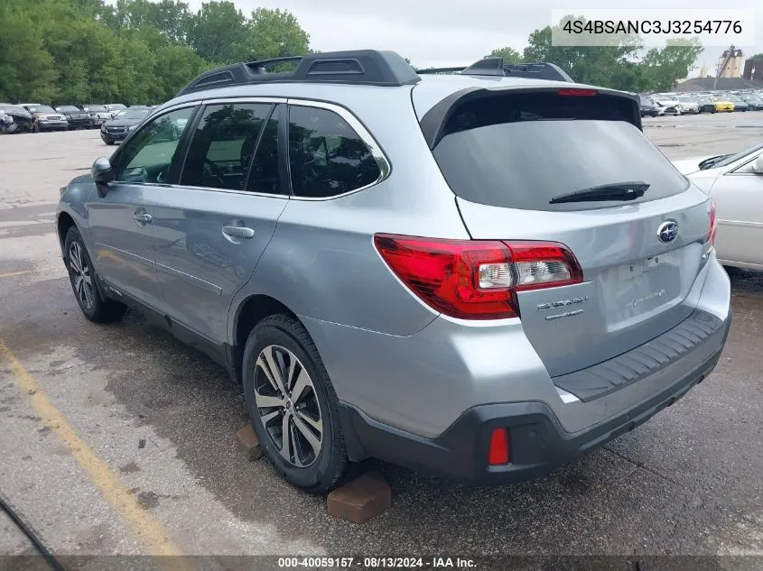 4S4BSANC3J3254776 2018 Subaru Outback 2.5I Limited