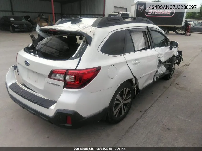 2018 Subaru Outback 2.5I Limited VIN: 4S4BSANC7J3288297 Lot: 40059546