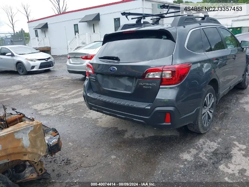 2018 Subaru Outback 3.6R Limited VIN: 4S4BSENC2J3357453 Lot: 40074414