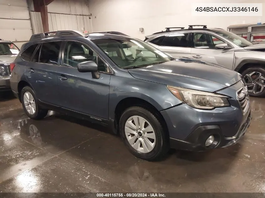 4S4BSACCXJ3346146 2018 Subaru Outback 2.5I Premium