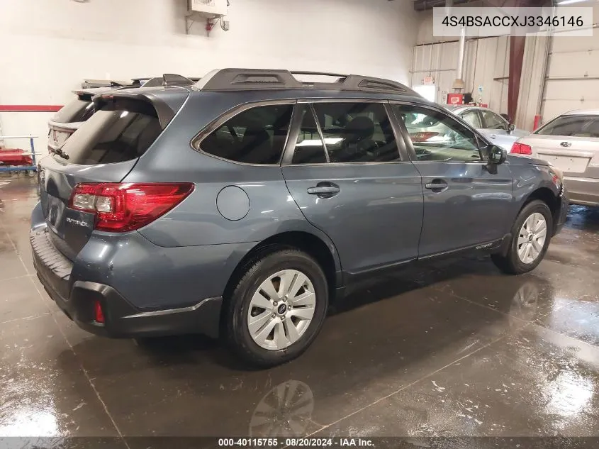 4S4BSACCXJ3346146 2018 Subaru Outback 2.5I Premium