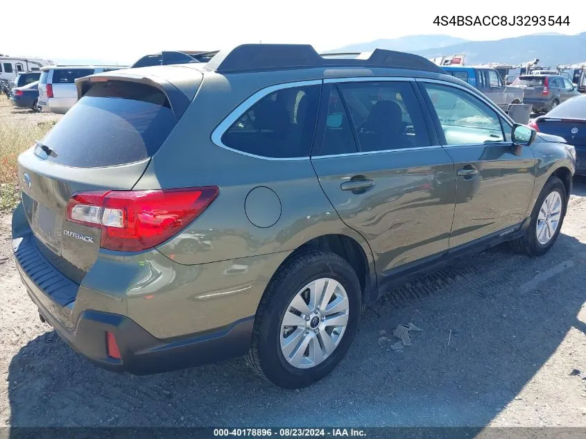 2018 Subaru Outback 2.5I Premium VIN: 4S4BSACC8J3293544 Lot: 40178896