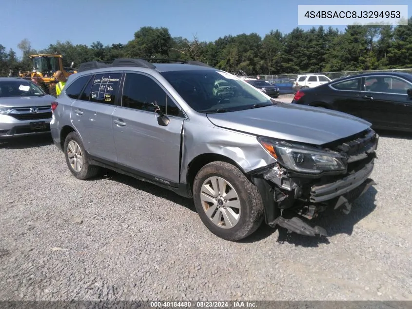 4S4BSACC8J3294953 2018 Subaru Outback 2.5I Premium