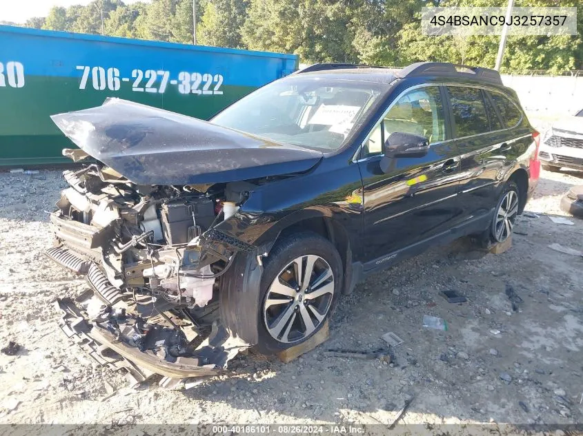 2018 Subaru Outback 2.5I Limited VIN: 4S4BSANC9J3257357 Lot: 40186101