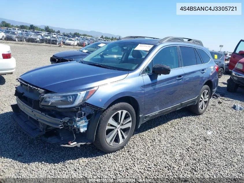 4S4BSANC4J3305721 2018 Subaru Outback 2.5I Limited