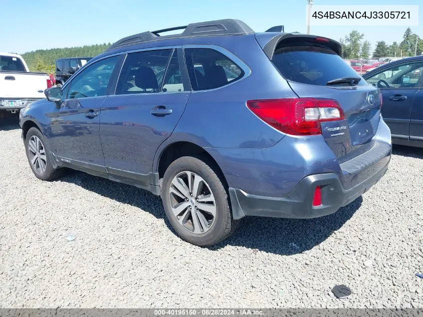 4S4BSANC4J3305721 2018 Subaru Outback 2.5I Limited