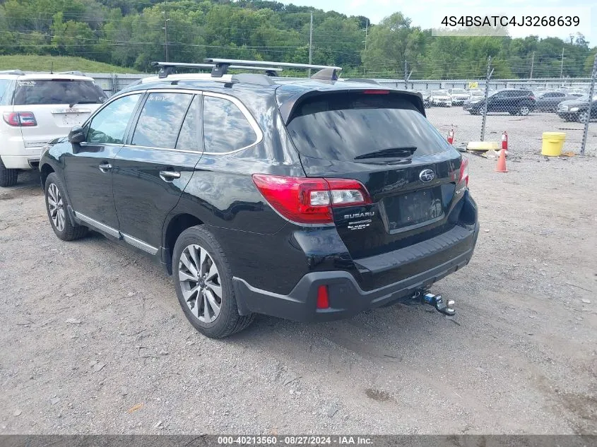 2018 Subaru Outback 2.5I Touring VIN: 4S4BSATC4J3268639 Lot: 40213560