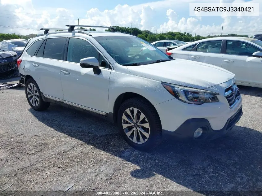 2018 Subaru Outback 2.5I Touring VIN: 4S4BSATC9J3340421 Lot: 40229083