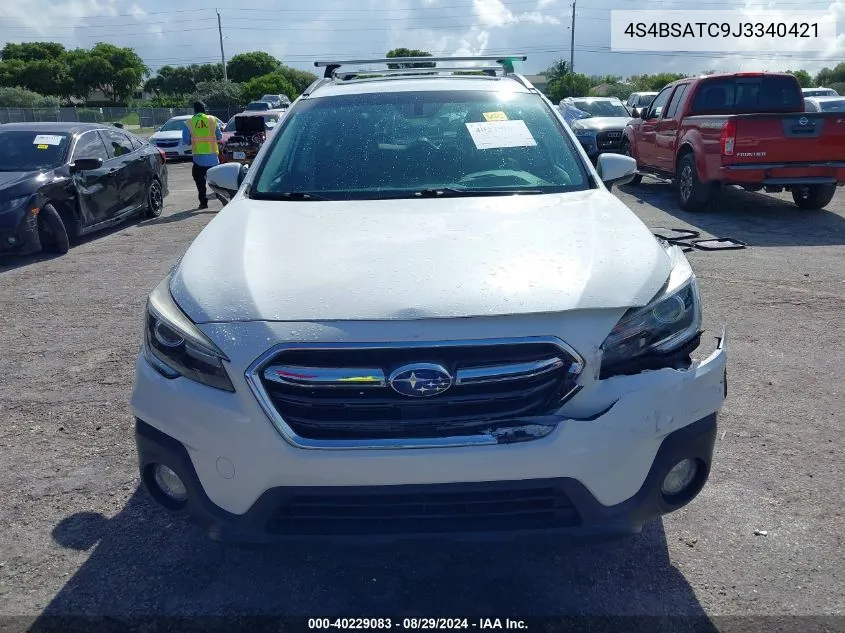 2018 Subaru Outback 2.5I Touring VIN: 4S4BSATC9J3340421 Lot: 40229083