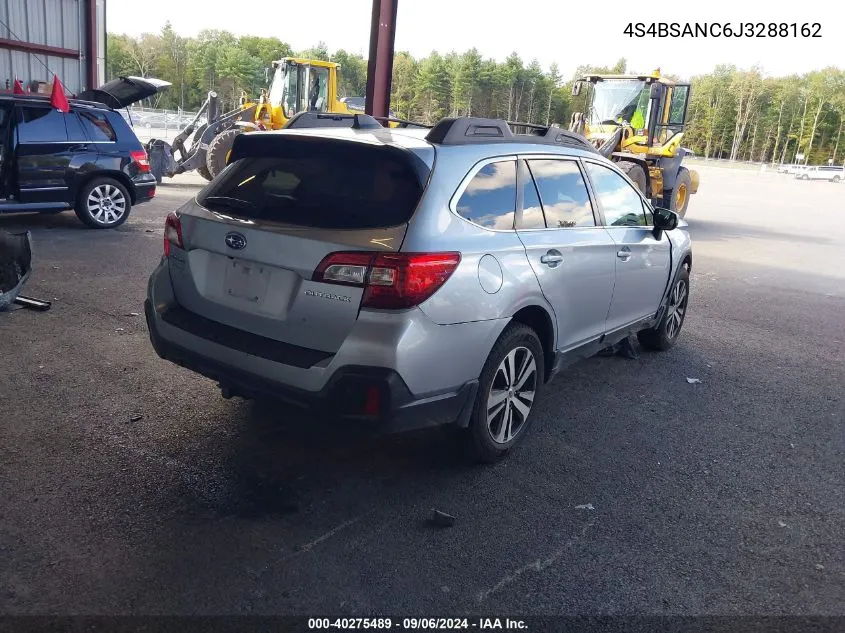 2018 Subaru Outback 2.5I Limited VIN: 4S4BSANC6J3288162 Lot: 40275489