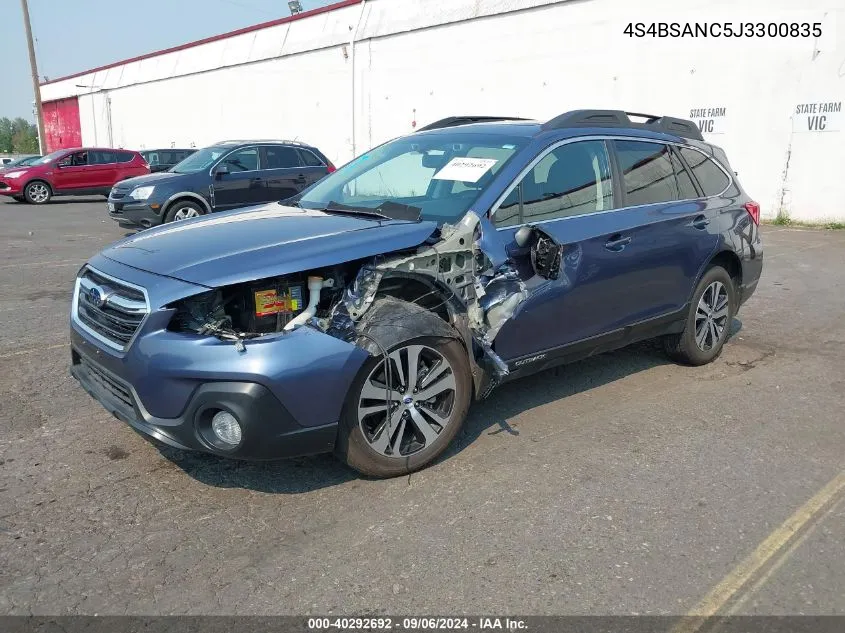 4S4BSANC5J3300835 2018 Subaru Outback 2.5I Limited