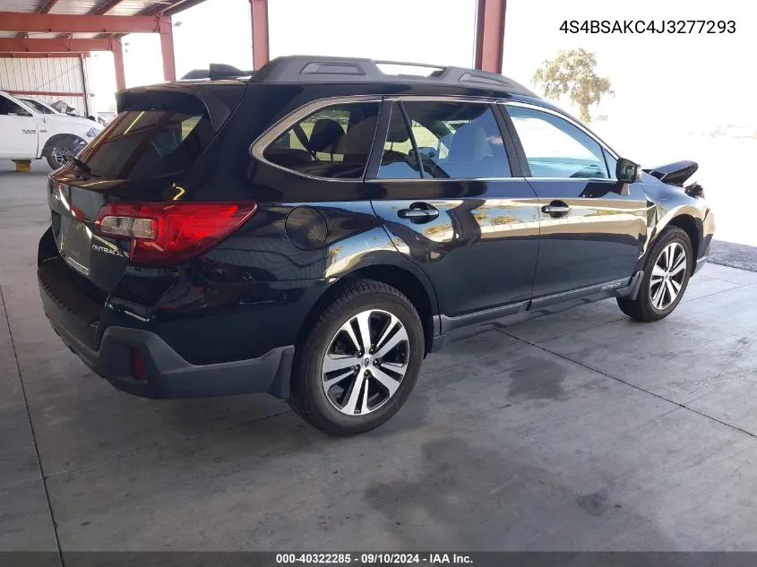 2018 Subaru Outback 2.5I Limited VIN: 4S4BSAKC4J3277293 Lot: 40322285