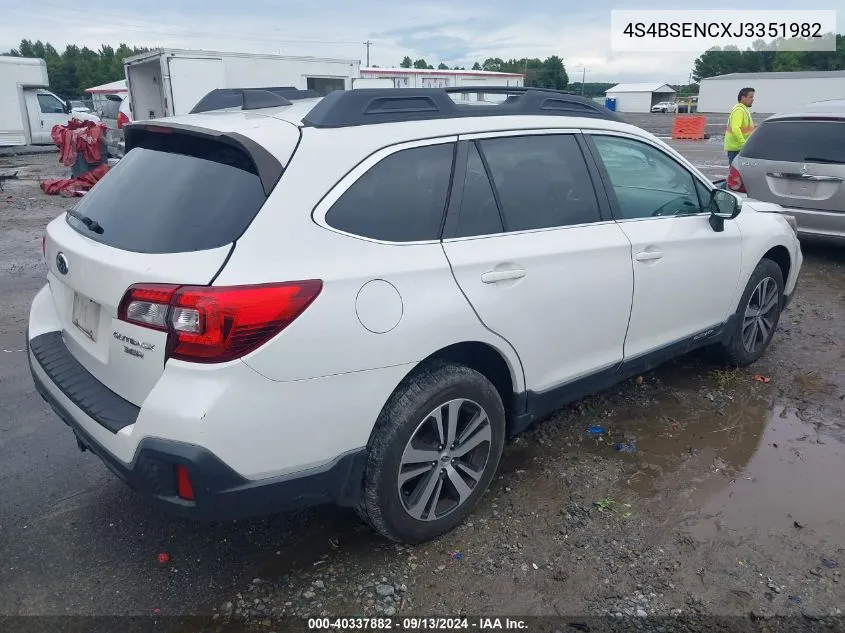 4S4BSENCXJ3351982 2018 Subaru Outback 3.6R Limited